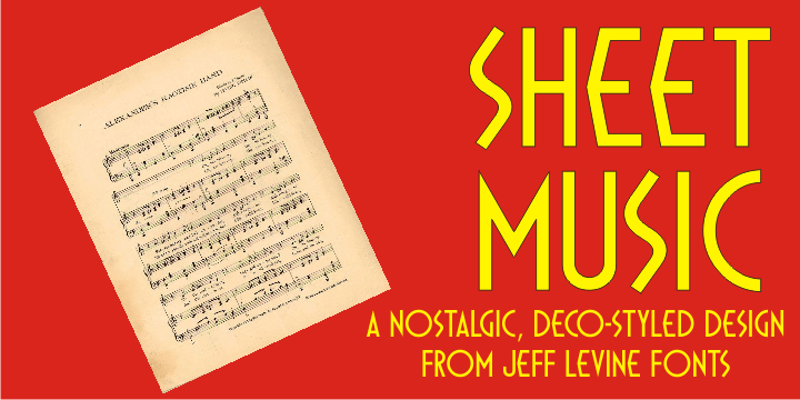 Sheet Music Font Poster #1