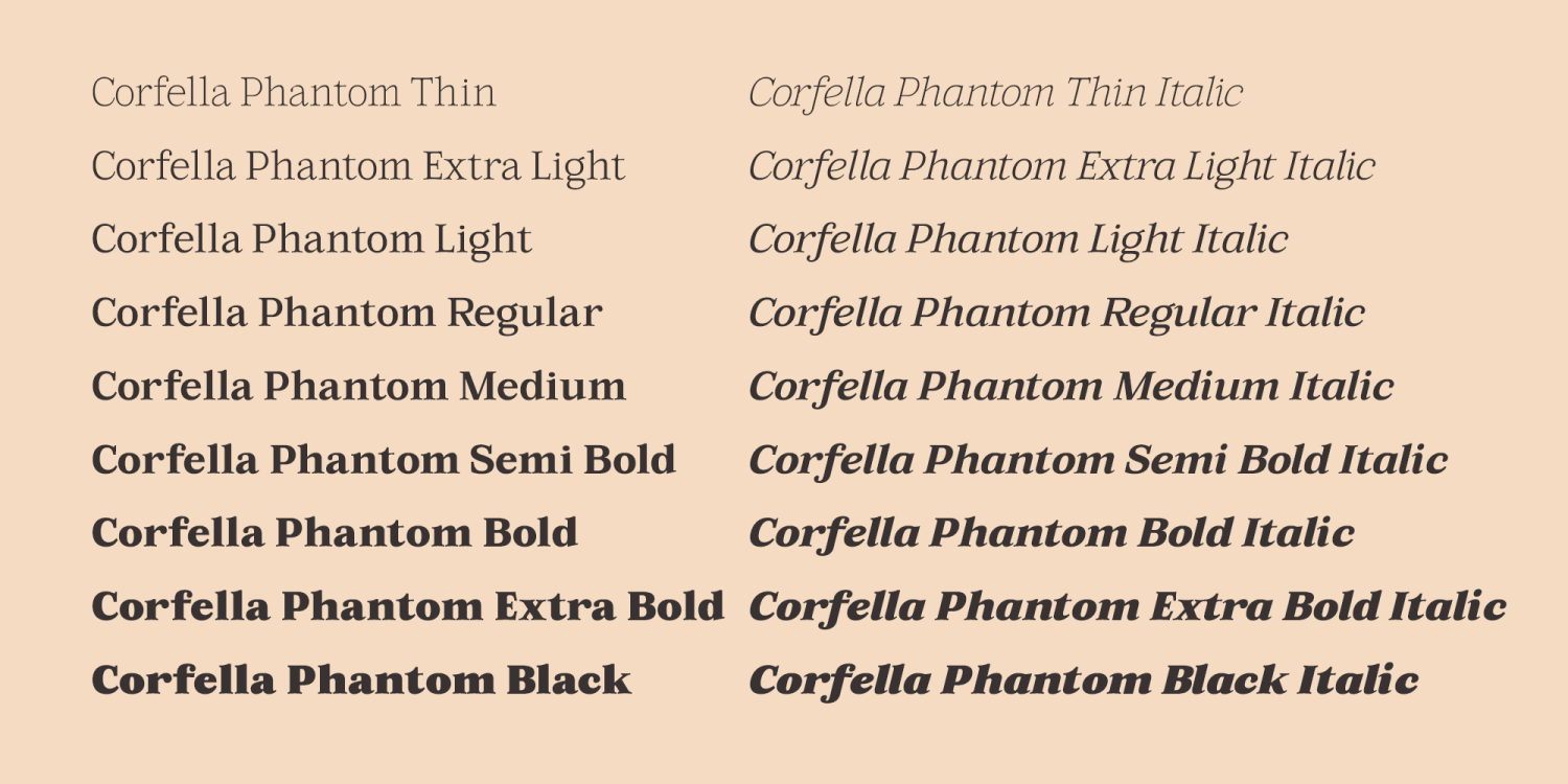 Corfella Phantom Font Poster #4