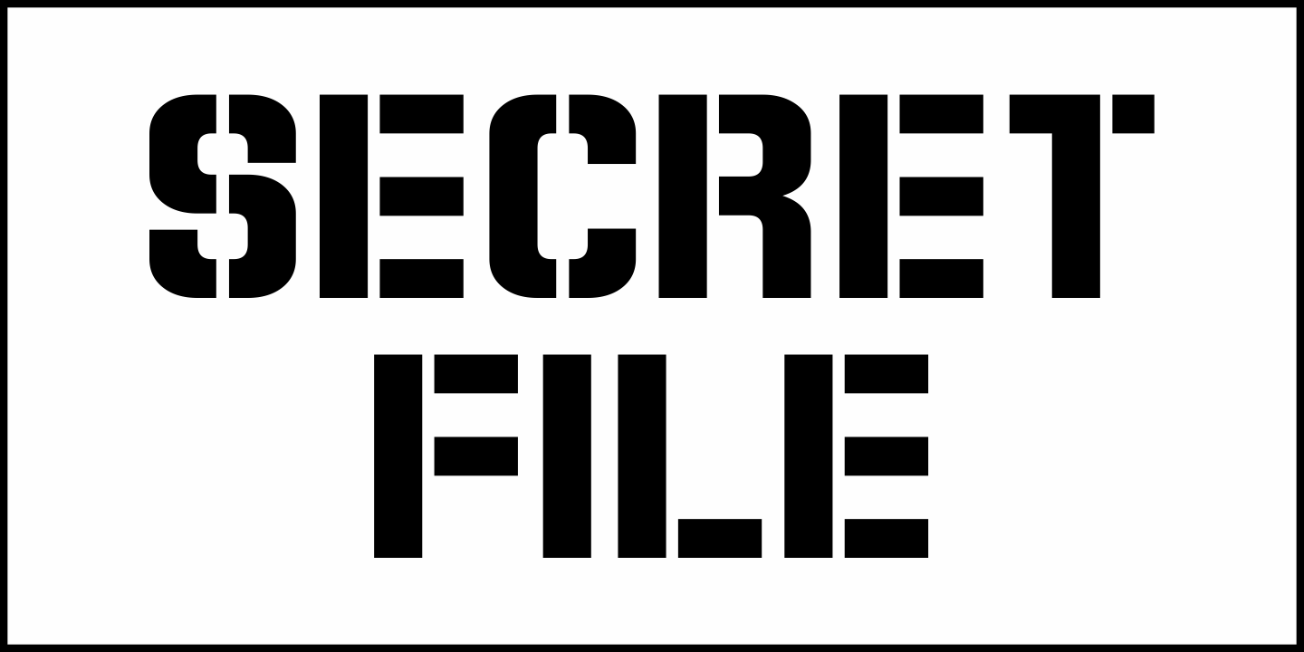 Secret File Font Poster #2