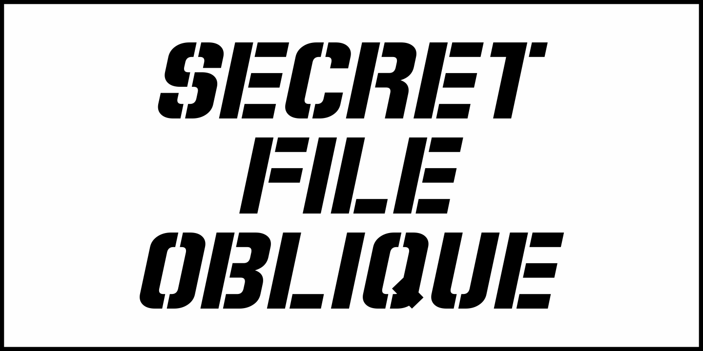 Secret File Font Poster #4