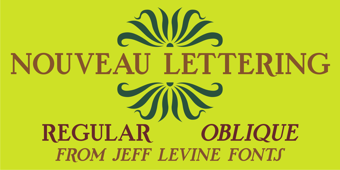 Nouveau Lettering Font Family Poster