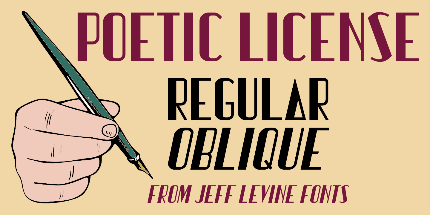 Poetic License Font Poster #1