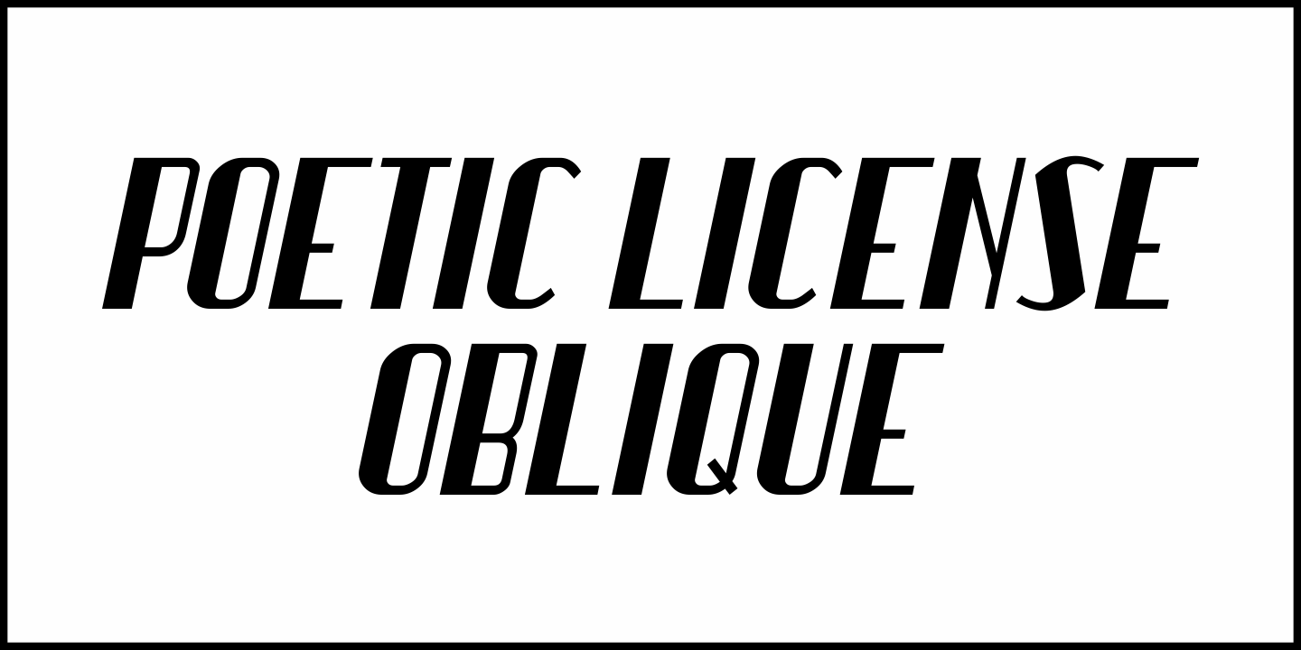 Poetic License Font Poster #4