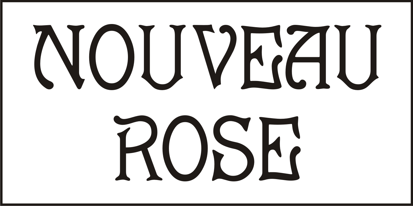 Nouveau Rose Font Poster #1
