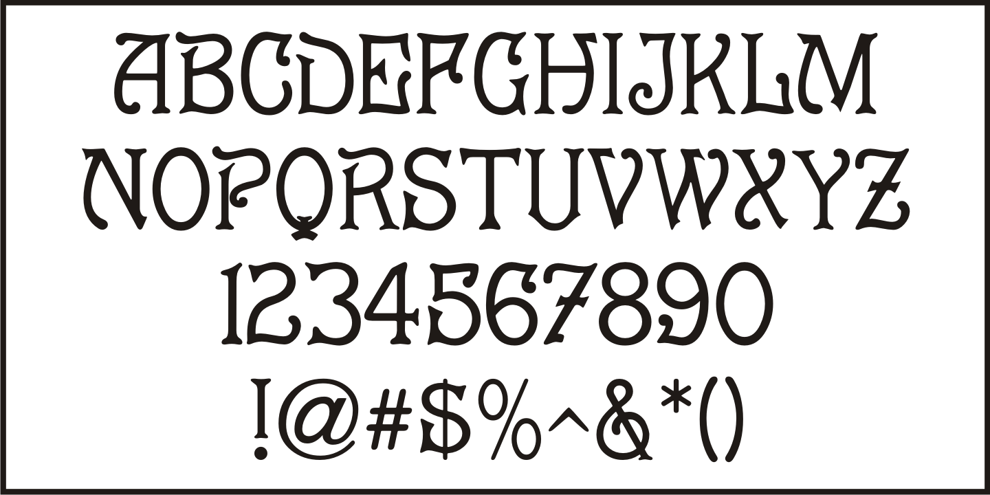 Nouveau Rose Font Poster #3