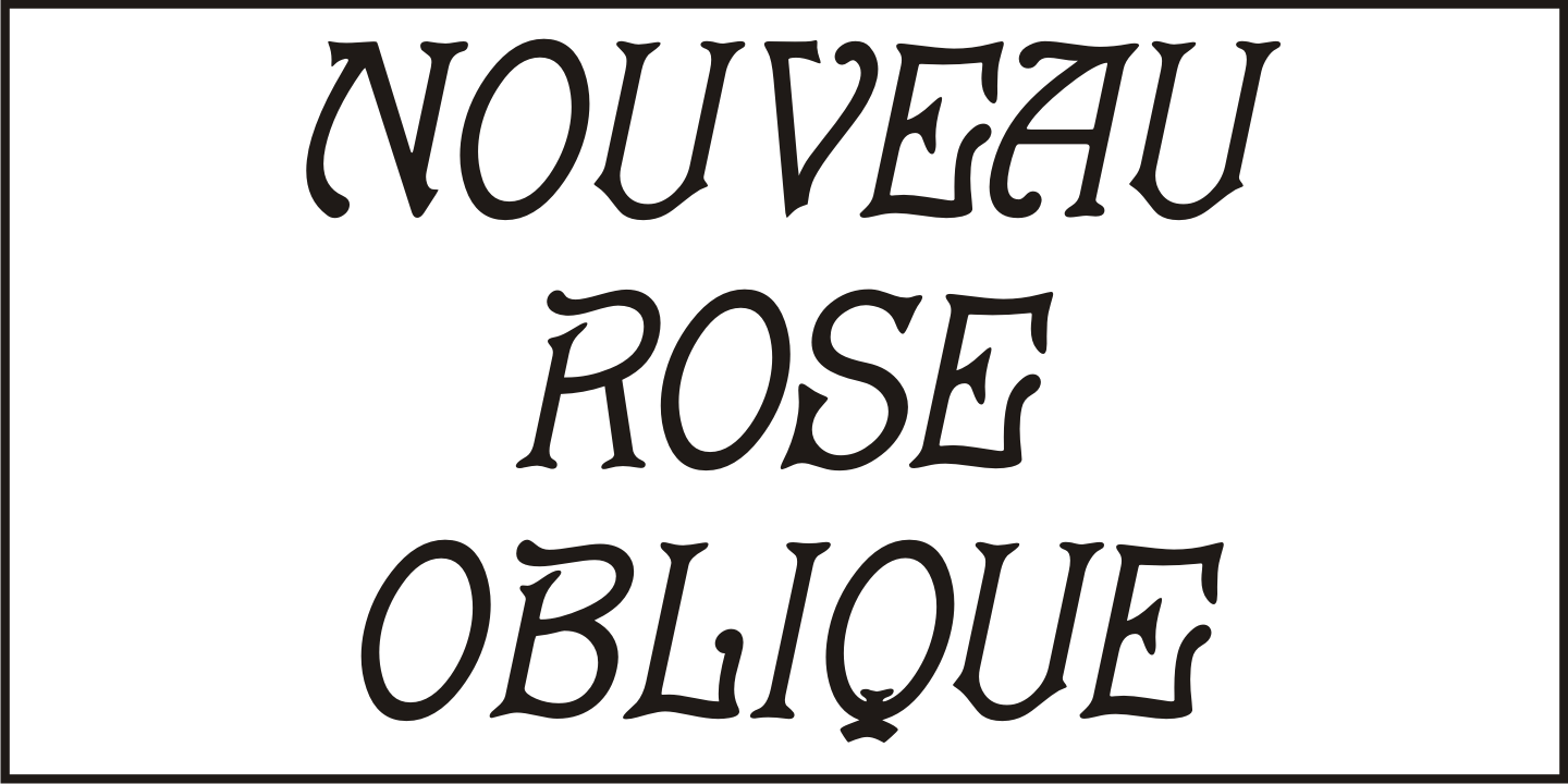 Nouveau Rose Font Poster #4