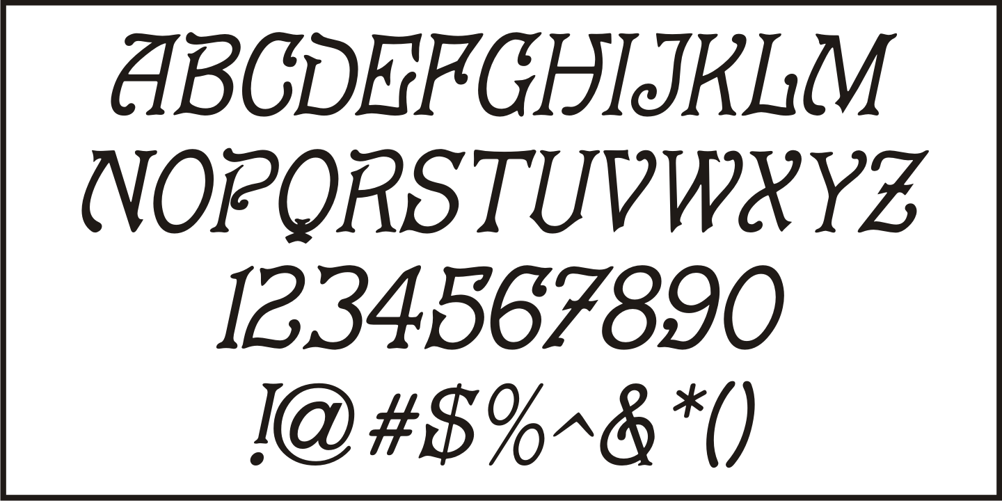 Nouveau Rose Font Poster #5