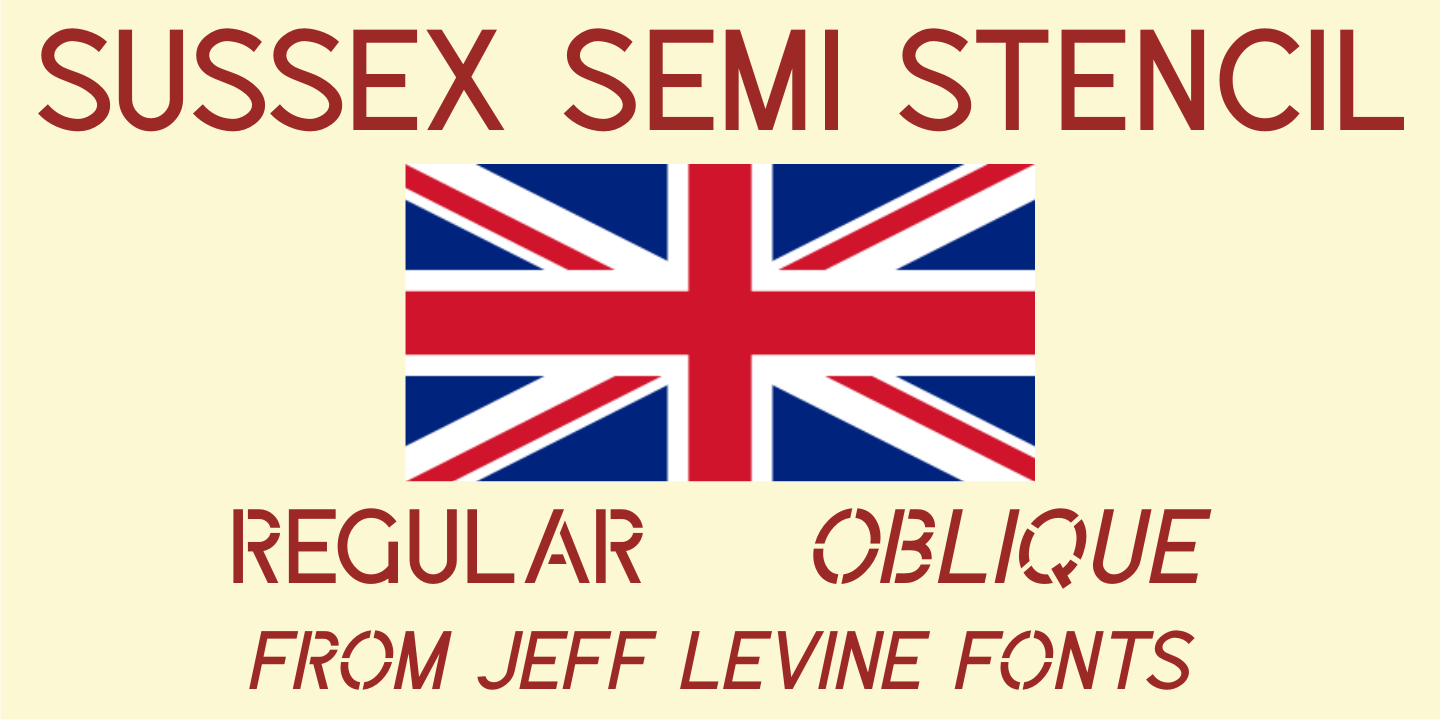 Sussex Semi Stencil Font Family