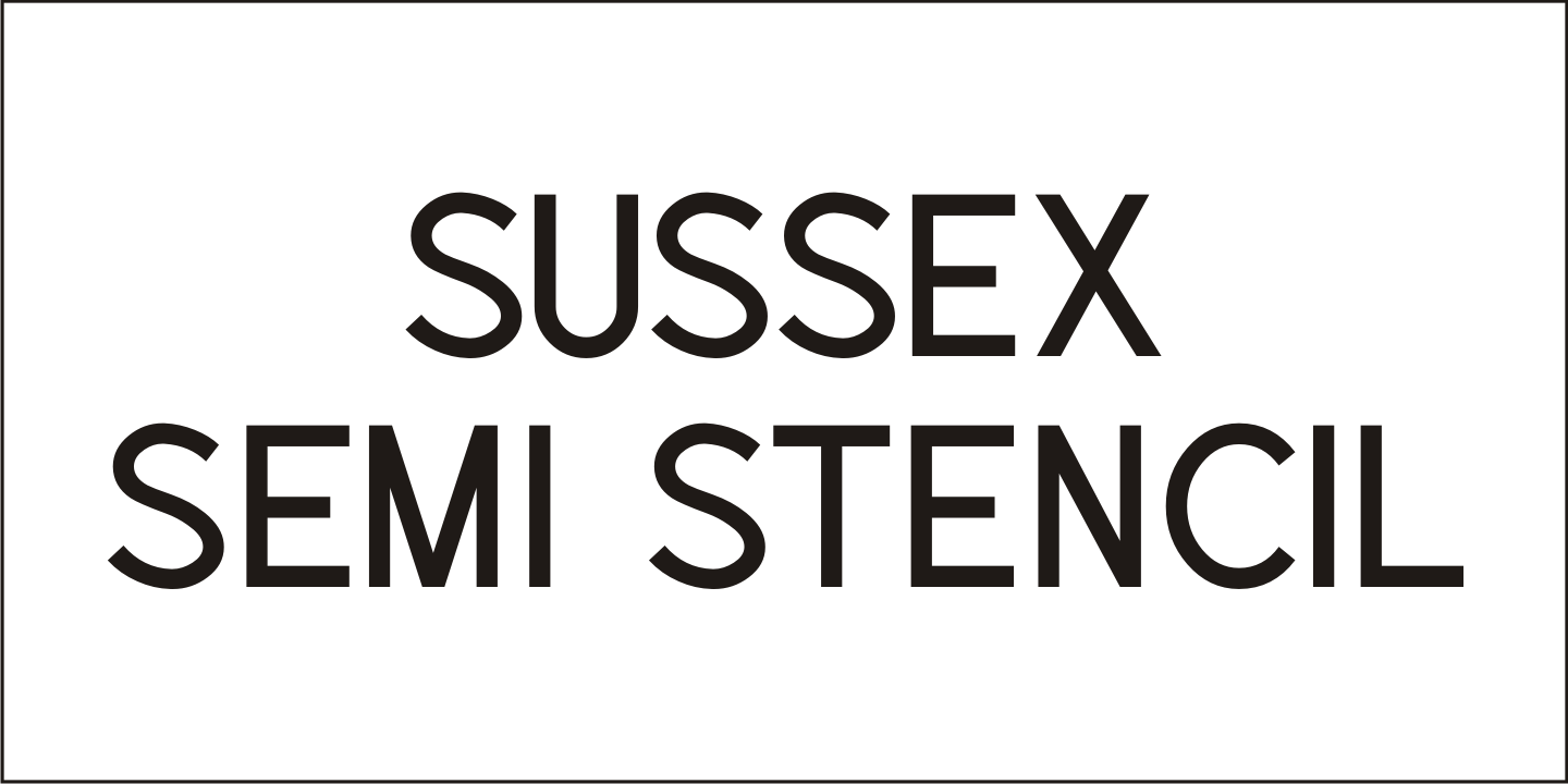 Sussex Semi Stencil Font Poster #2