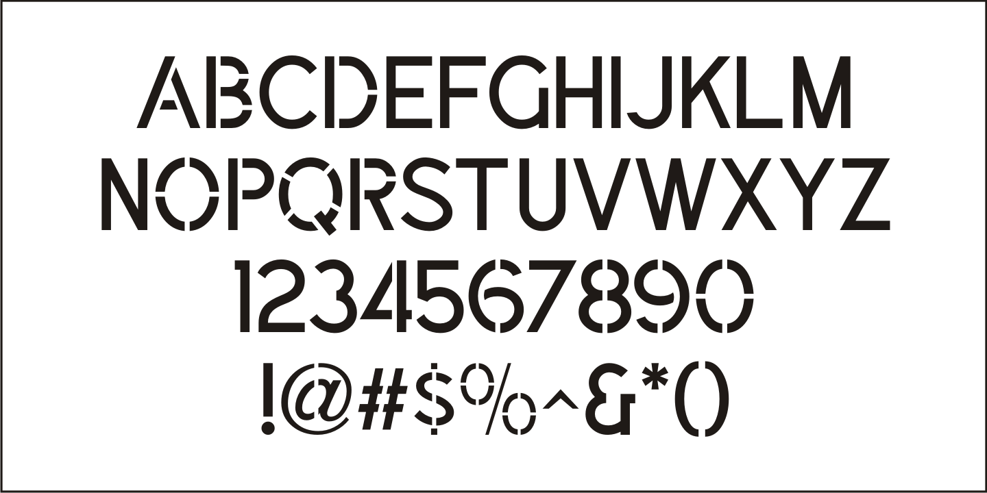 Sussex Semi Stencil Font Poster #3