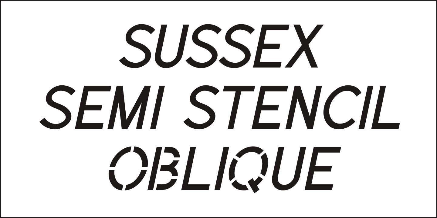 Sussex Semi Stencil Font Poster #4