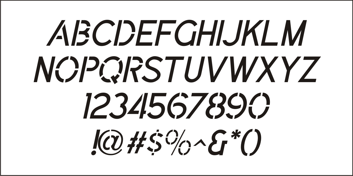 Sussex Semi Stencil Font Poster #5