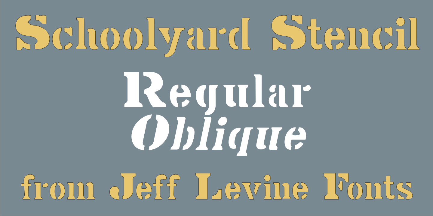 Schoolyard Stencil Font Poster #1