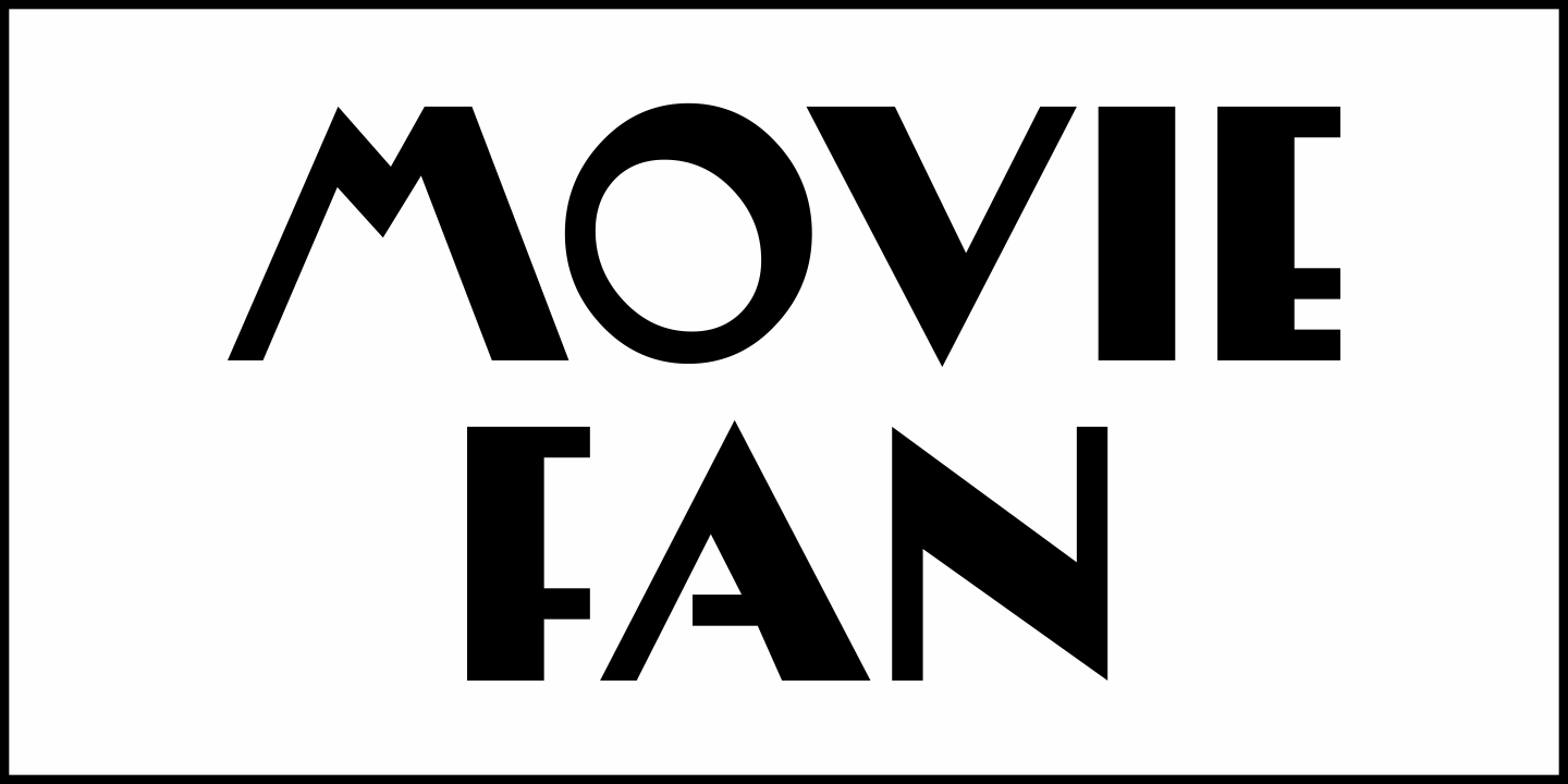 Movie Fan Font Poster #1