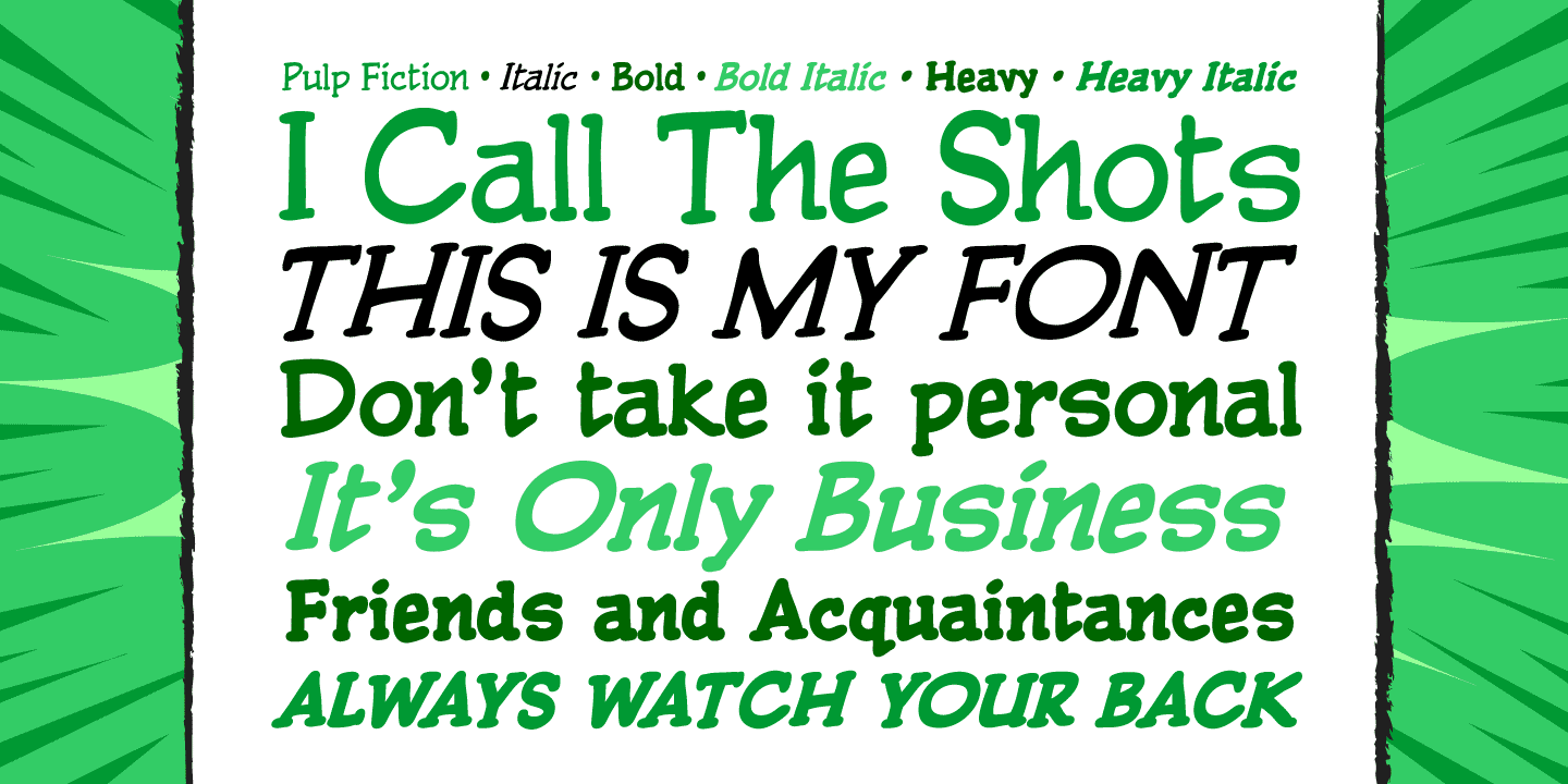 Pulp Fiction Font Poster #1