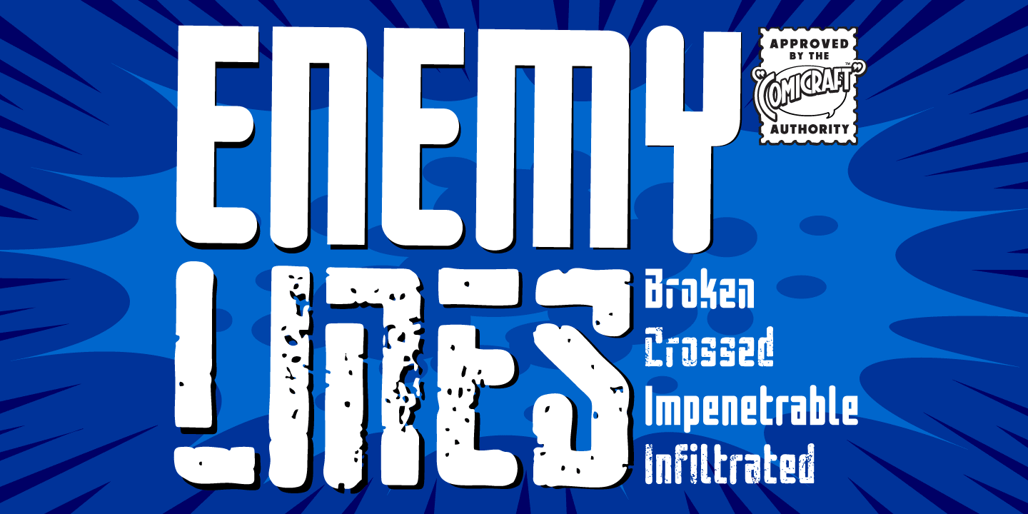 Enemy Lines Font Poster #1