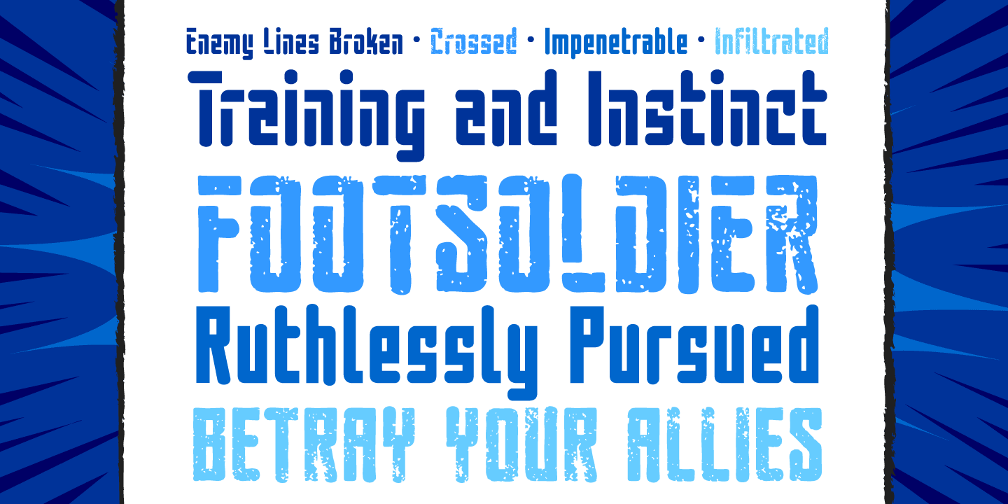Enemy Lines Font Poster #1