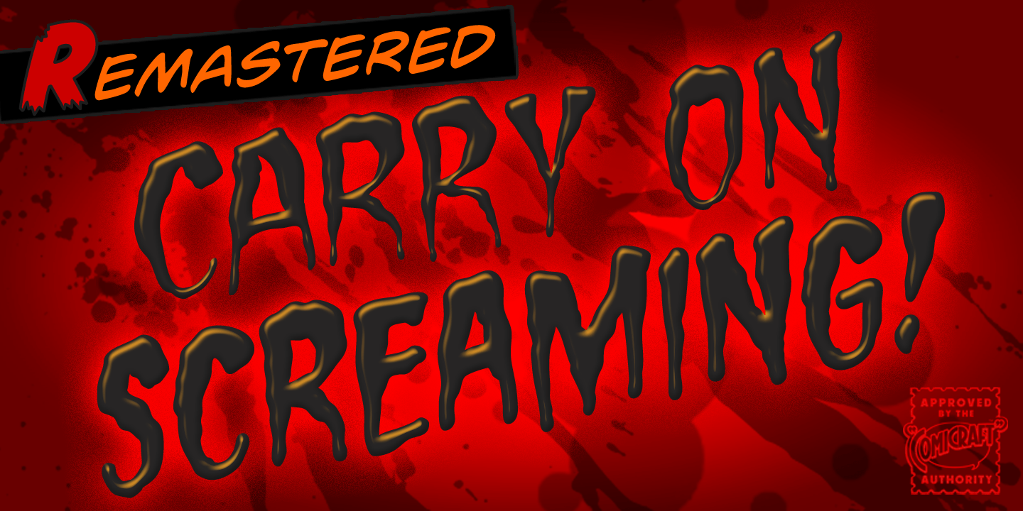 Carry on Screaming Font Poster #1