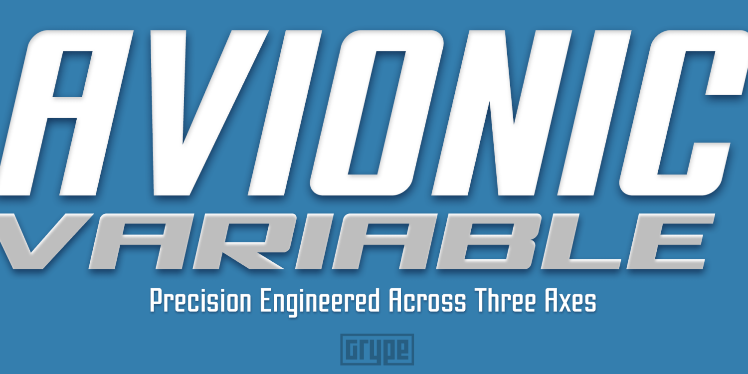 Avionic Variable Font Poster