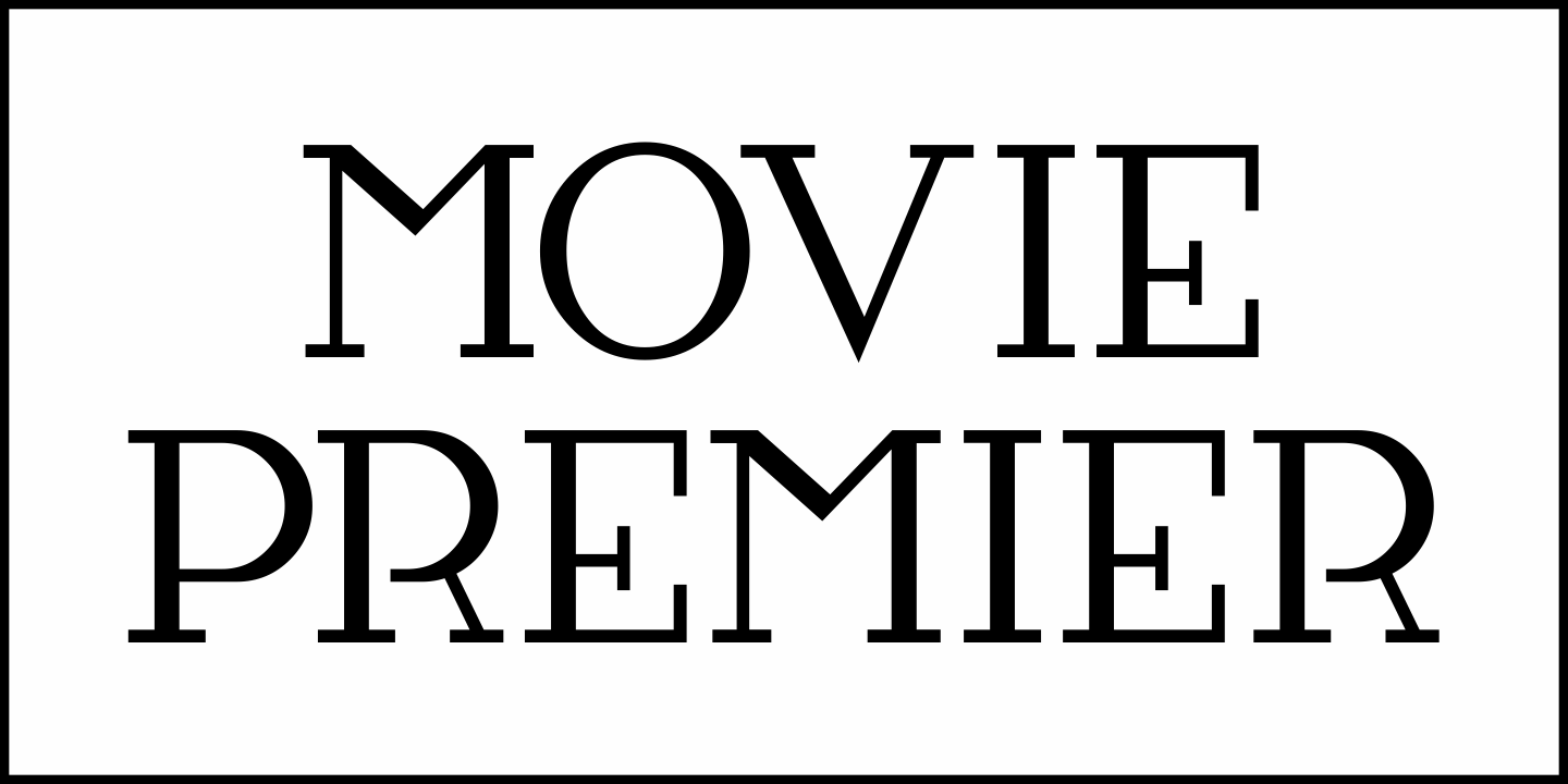 Movie Premier Font Poster #2