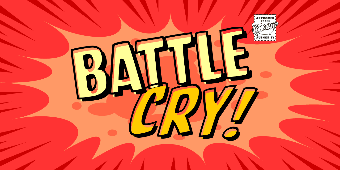 Battle Cry Font Poster