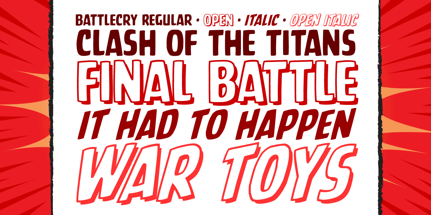 Battle Cry Font Poster #1