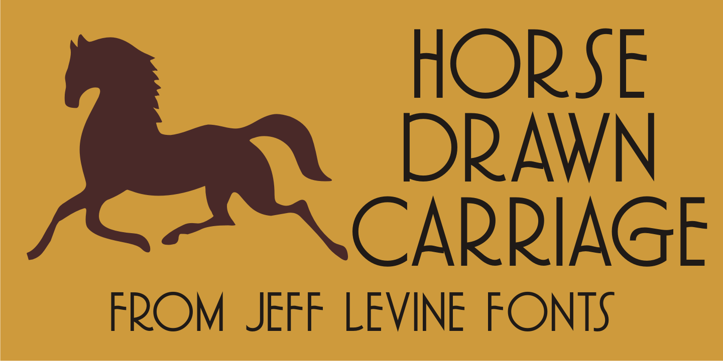 Horse Drawn Carriage Font Poster #1