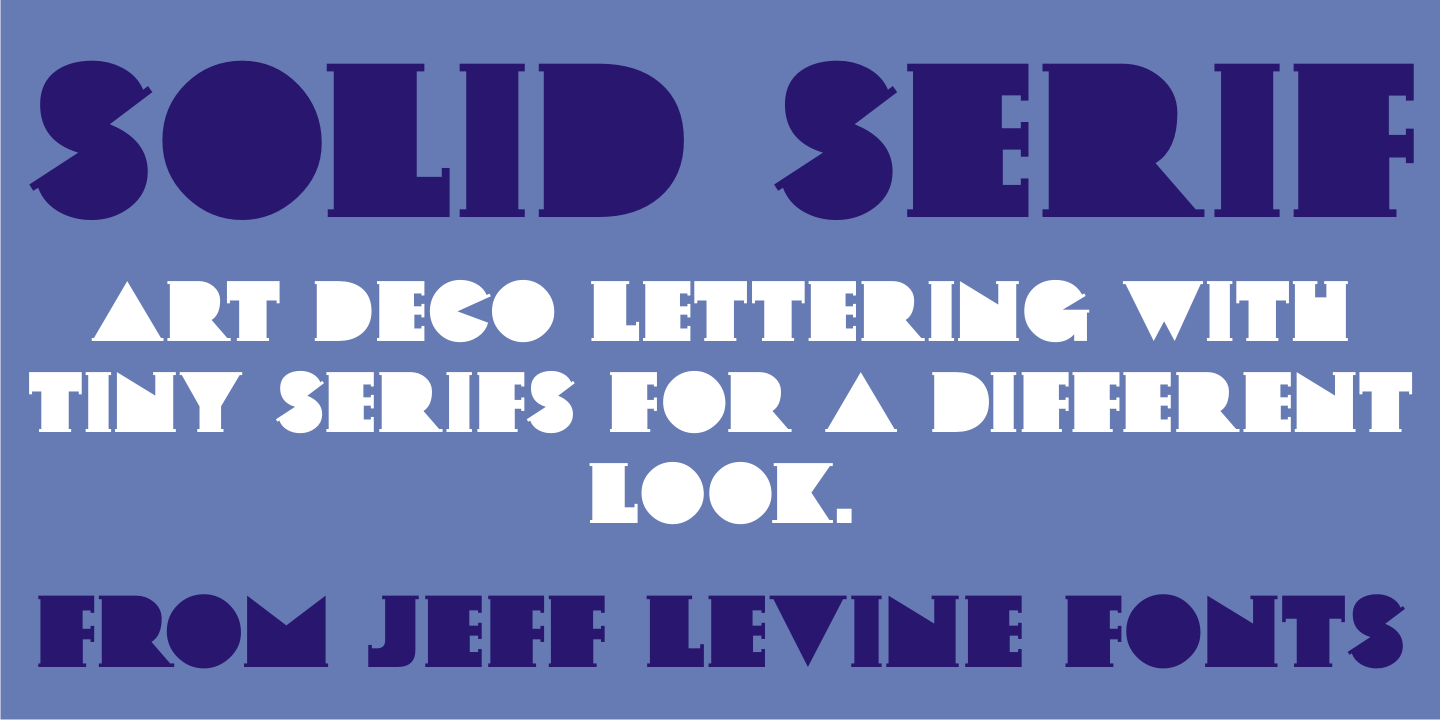 Solid Serif Font Family Poster