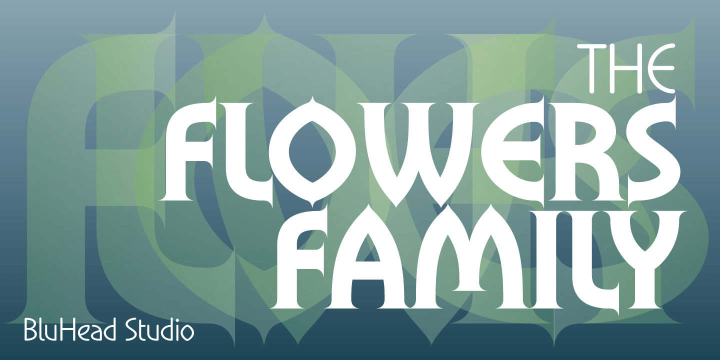 Flowers Family Font Family Poster