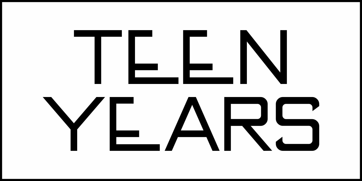 Teen Years Font Poster #1