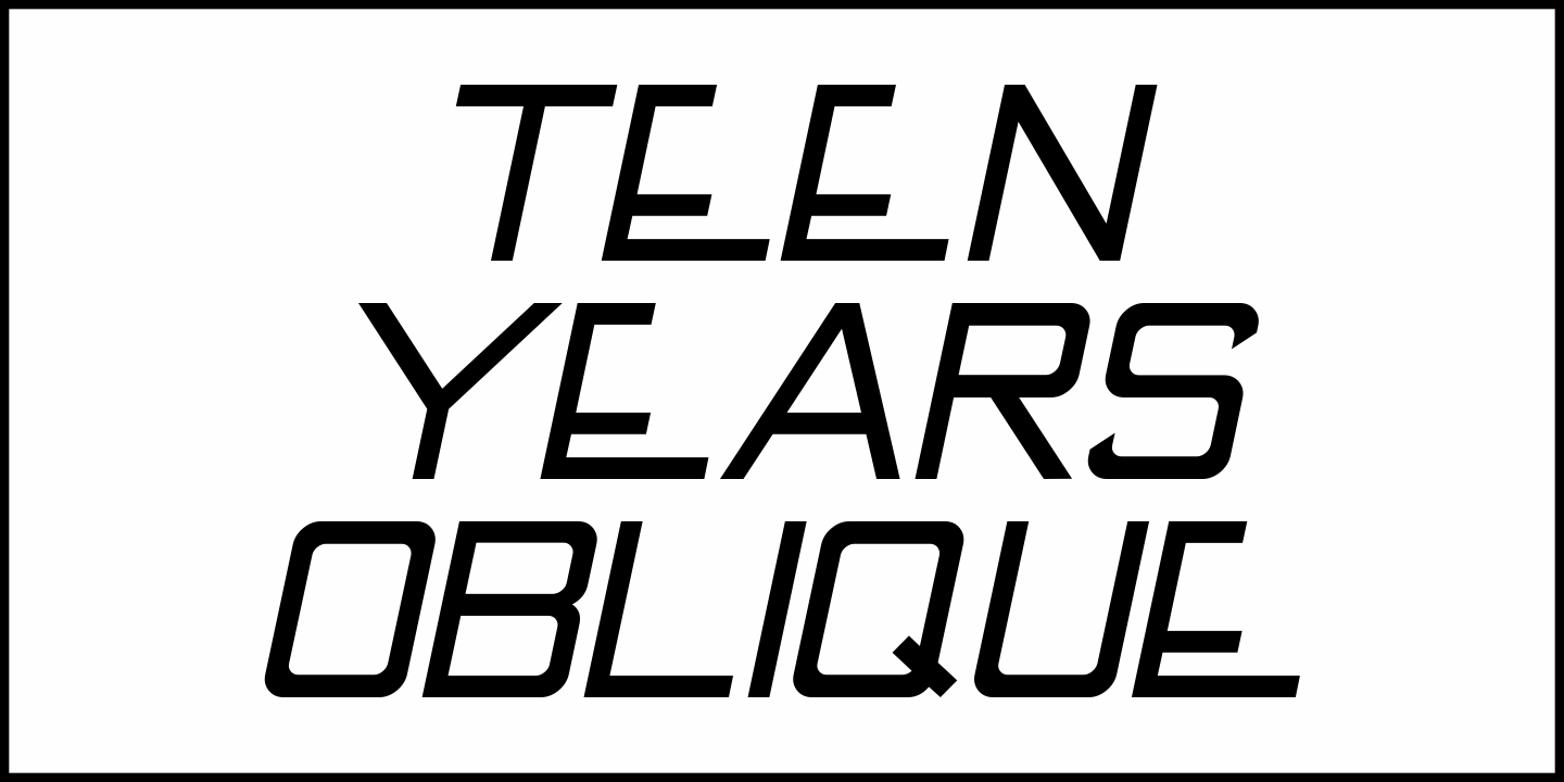 Teen Years Font Poster #1