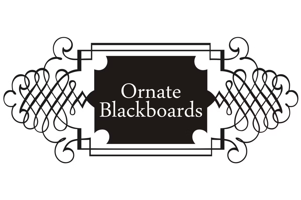 Ornate Blackboards Font Family Poster