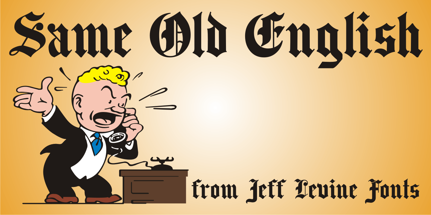Same Old English Font Poster #1
