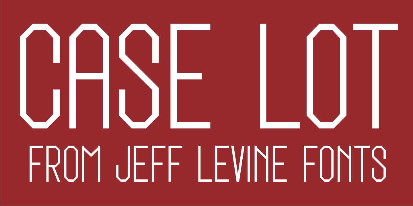 Case Lot Font Poster #1