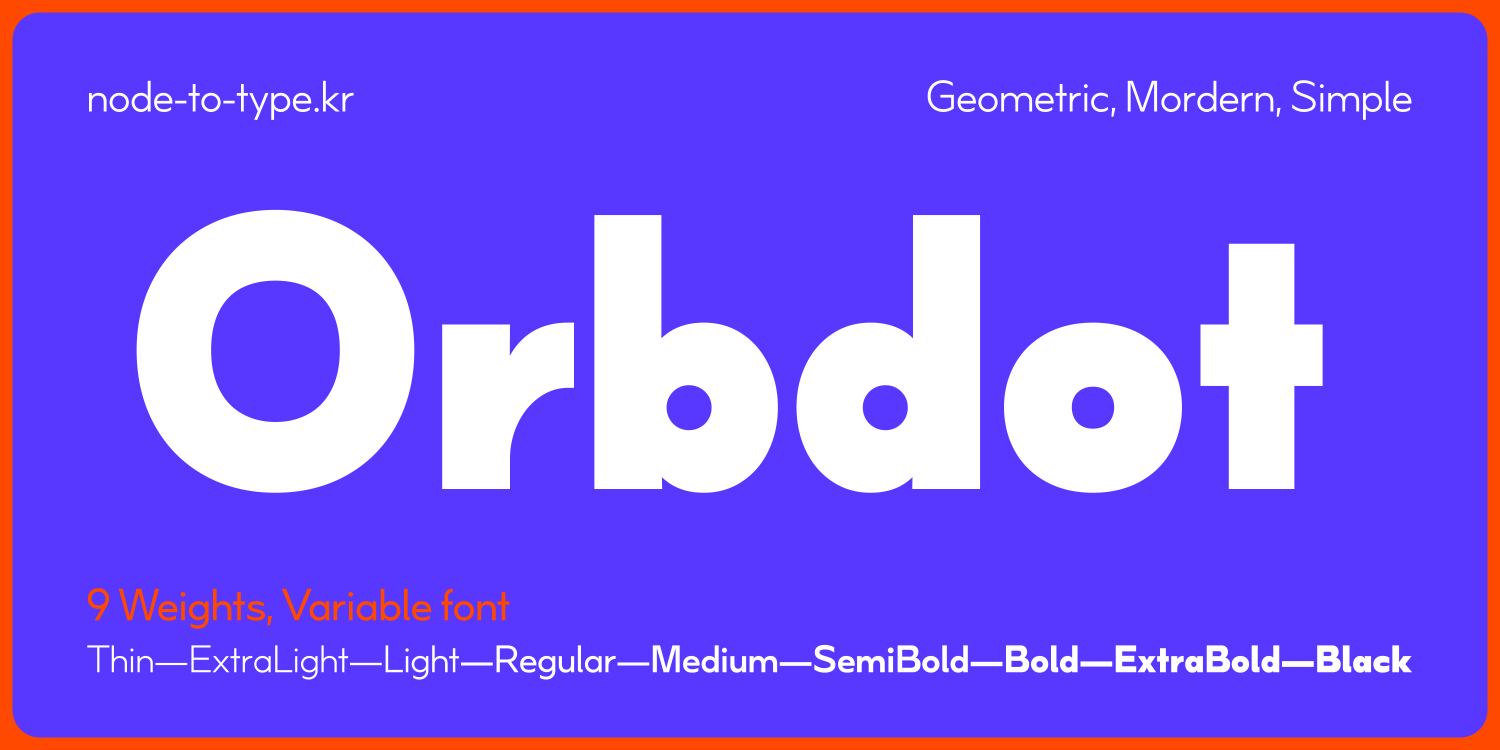 NtT Orbdot Font Poster #1