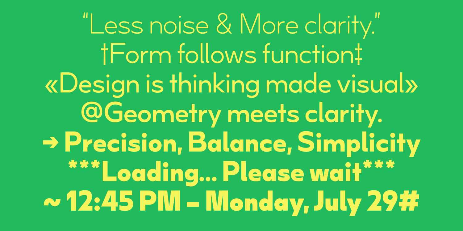 NtT Orbdot Font Poster #1