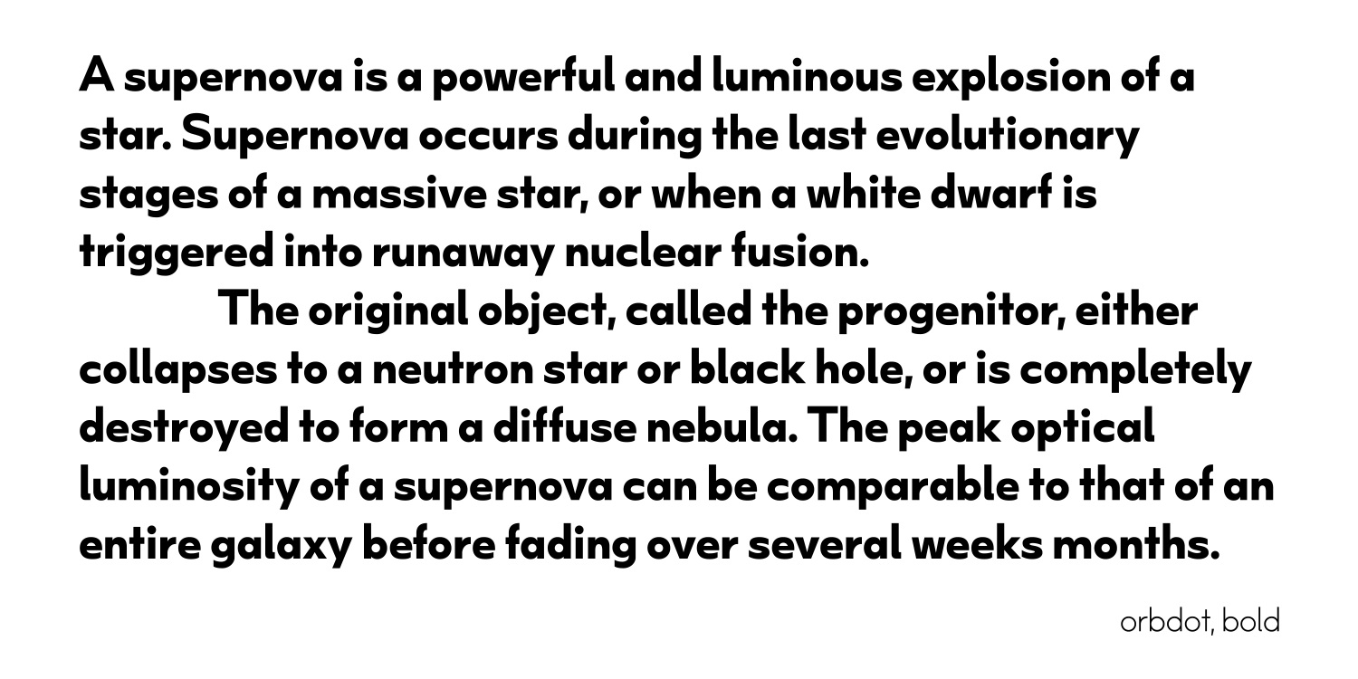 NtT Orbdot Font Poster #1