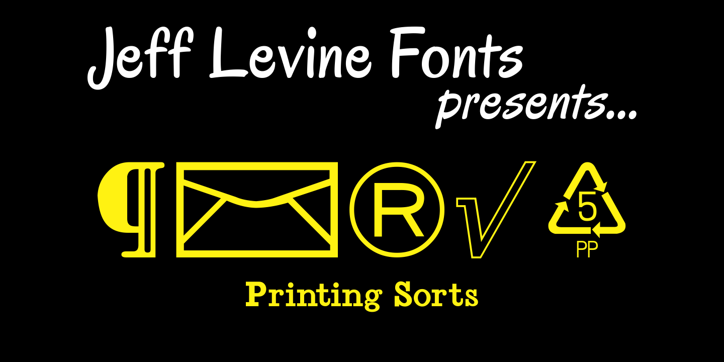 Printing Sorts Font Family Poster