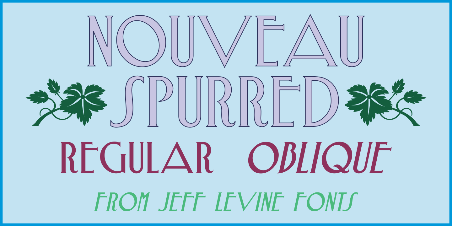Nouveau Spurred Font Family Poster