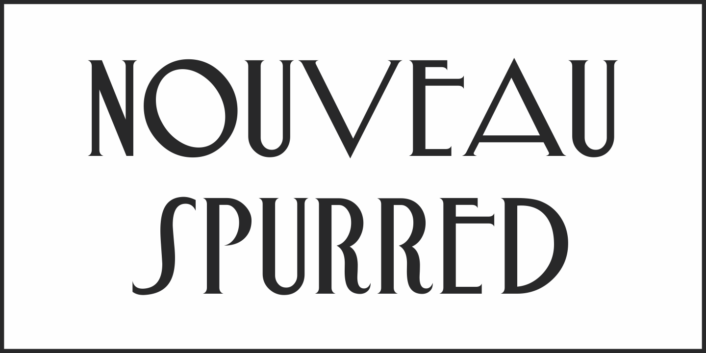 Nouveau Spurred Font Poster #1