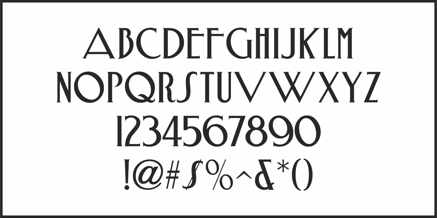 Nouveau Spurred Font Poster #1