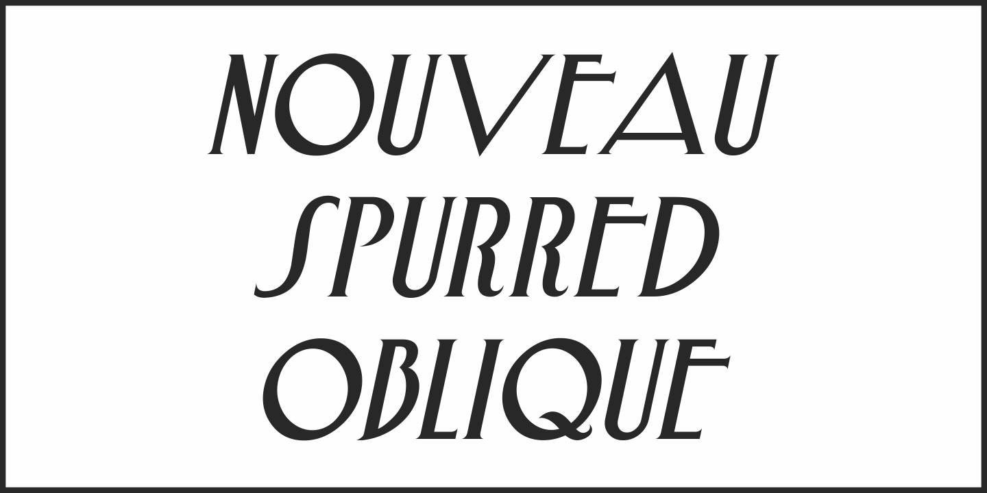 Nouveau Spurred Font Poster #1