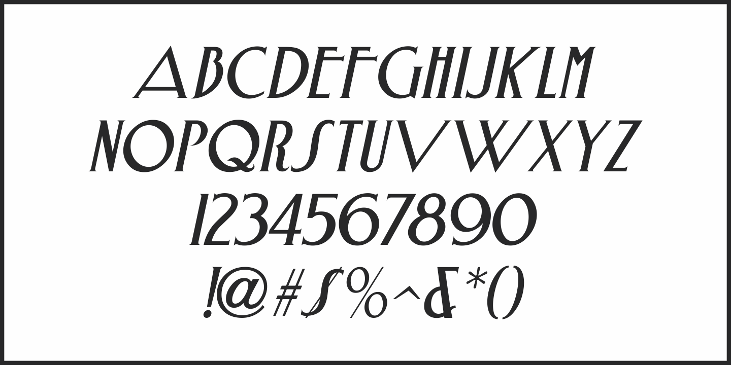 Nouveau Spurred Font Poster #1