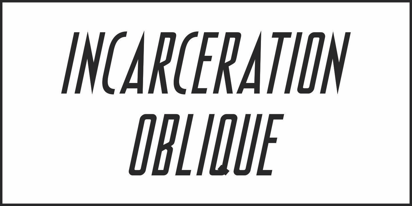Incarceration Font Poster #4
