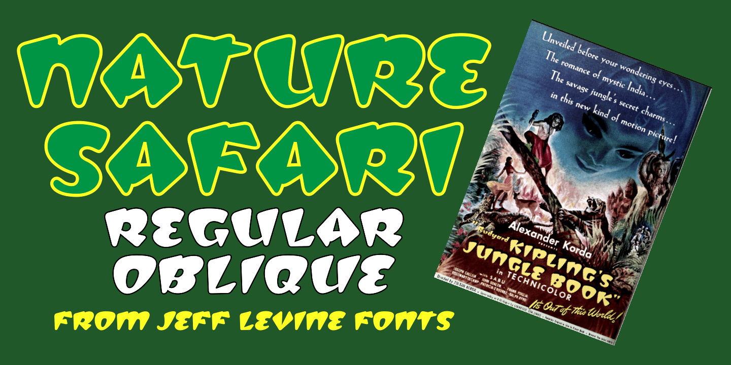 Nature Safari Font Poster #1