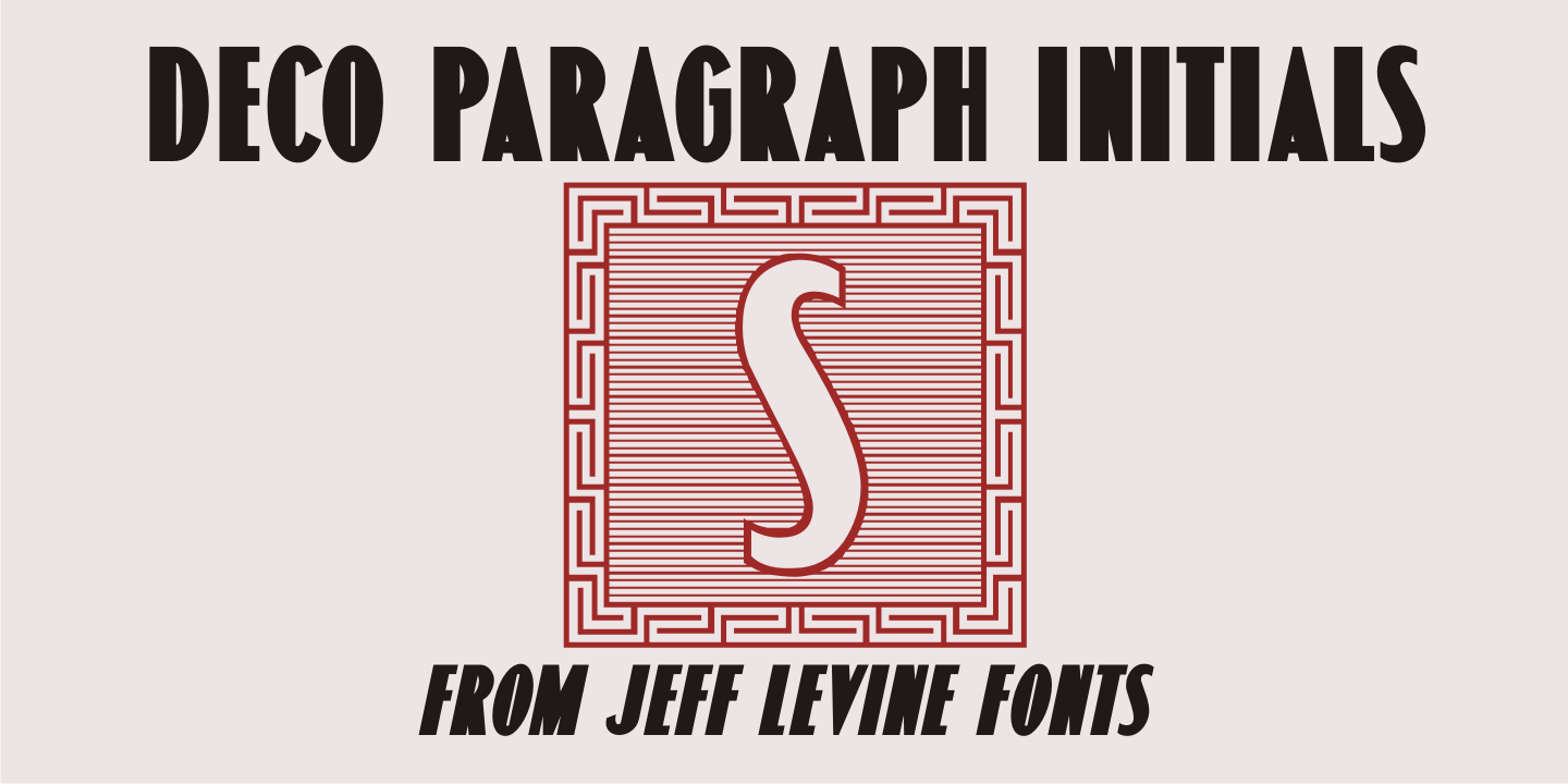 Deco Paragraph Initials Font Poster #1