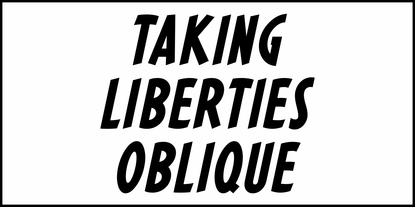 Taking Liberties Font Poster #1