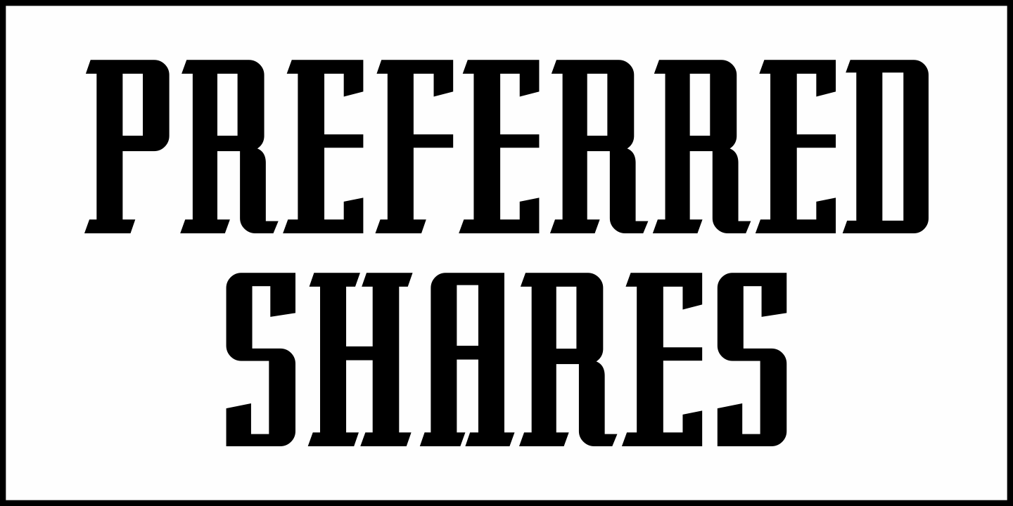 Preferred Shares Font Poster #2