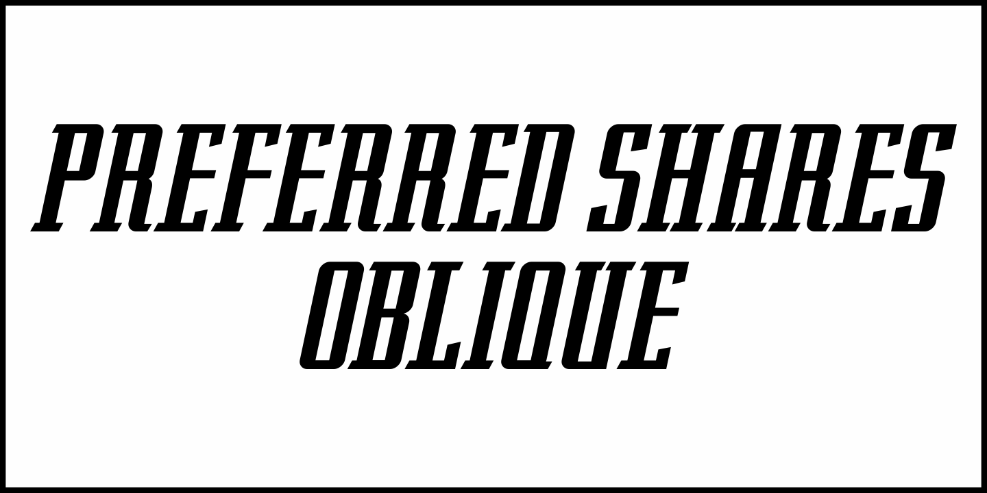 Preferred Shares Font Poster #4