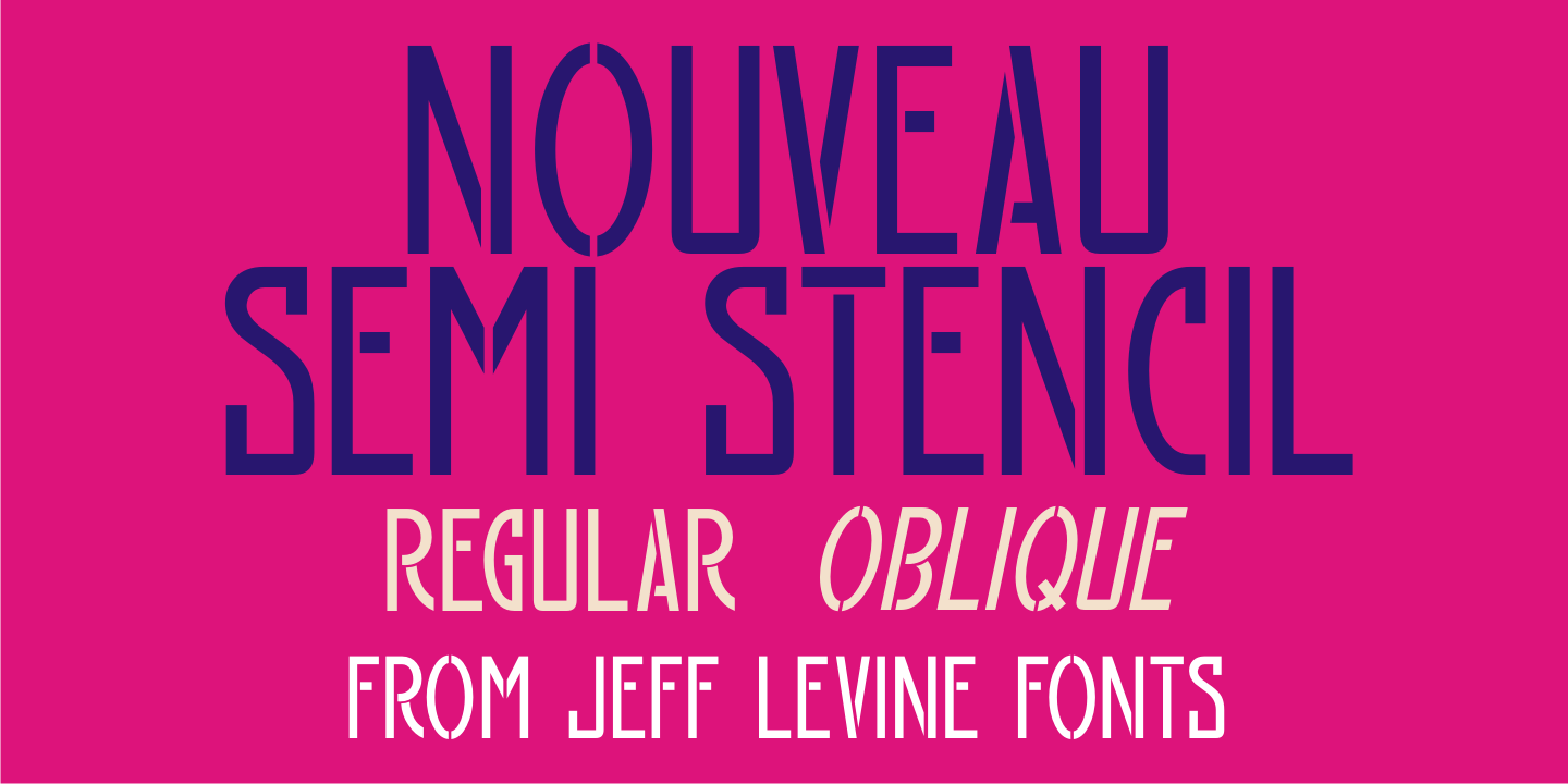 Nouveau Semi Stencil Font Family